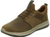 Skechers Delson-Axton Slip On Sneakers voor heren, Donkerbruin leer, 42 EU