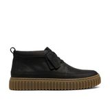 Clarks Premium Torhill LacehiChukka Boot voor heren, Zwart leder, 42 EU