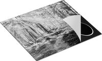 Chefcare Inductie Beschermer Pad Bos met Zon - Zwart Wit - 57,6x51,6 cm