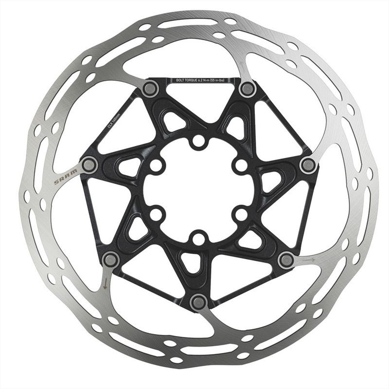 SRAM Centerline X Remschijf Afgerond 6-gaats 2-delig Zwart/Zilver
