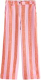 Next Dames Broek met wijde pijpen van linnenmix met slimme voorkant - Petite - Roze