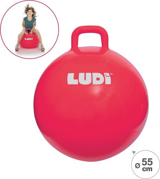 Ludi Skippybal 55 CM Rood