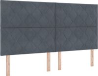 vidaXL Hoofdbord Donkergrijs 180 cm Fluweel