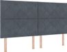 vidaXL Hoofdbord Donkergrijs 180 cm Fluweel