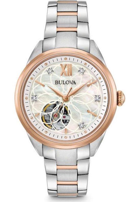 Bulova Sutton Horloge 98P170 - Dames - 34mm - Staal - Zilverkleurig