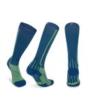 DANISH ENDURANCE Compressiekousen Dames & Heren - 21-26 mmHg - Blauw/Neon Geel - Maat 39-42 - 1 paar