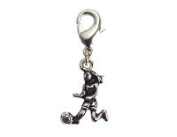 INNSPIRO Nice Charms Voetbalspeler metalen hanger met karabijnhaak, 12 x 16 mm, 25 stuks