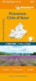 Michelin Provence Cote d'Azur: Straßen- und Tourismuskarte 1:200.000: 527