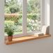 vidaXL - Raamprofielen - 2 stuks - Lichtbruin - 90 x 25 x 2 cm - Massief beukenhout
