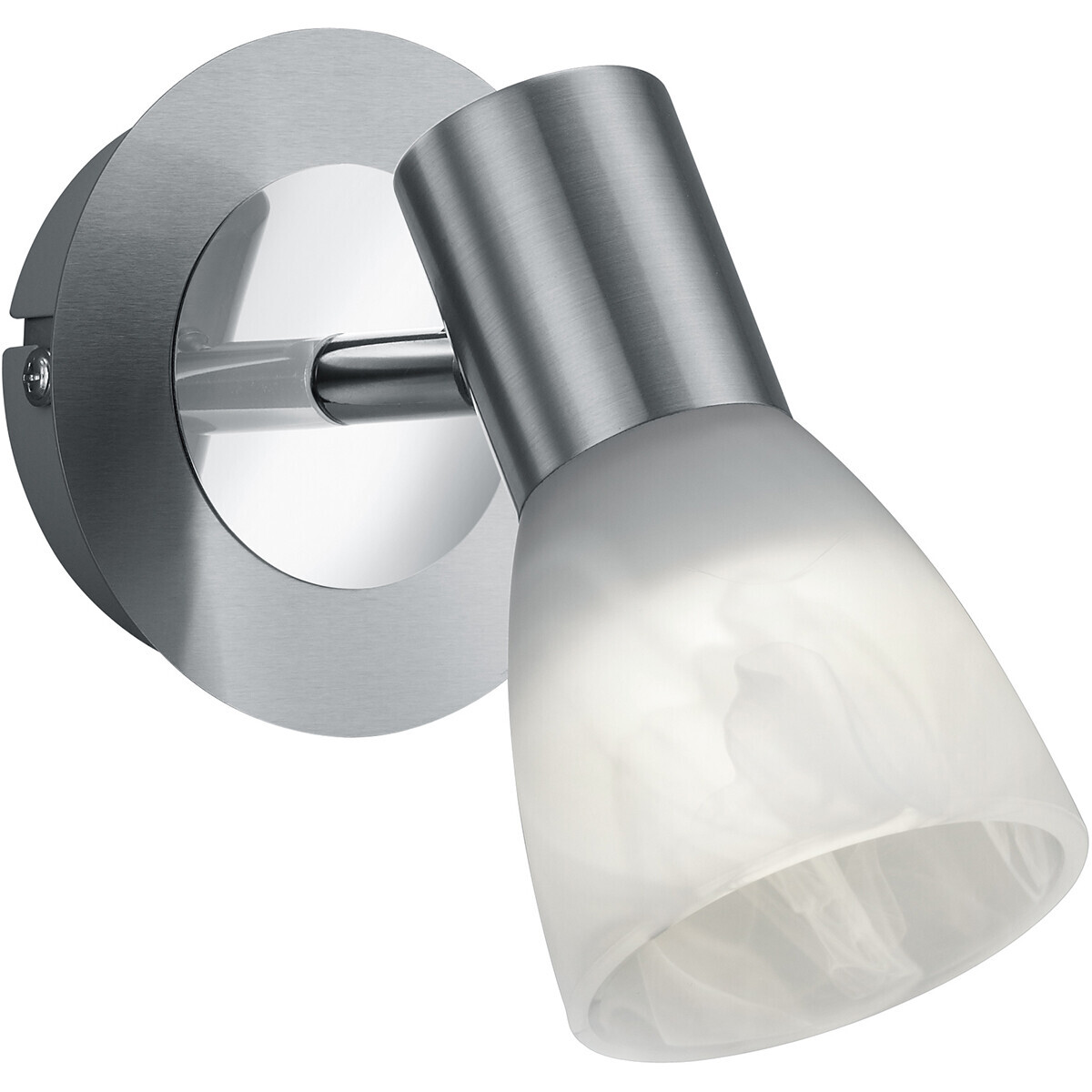 BES LED LED Wandspot - Trion Levino - E14 Fitting - Warm Wit 3000K - Rond - Mat Nikkel - Aluminium