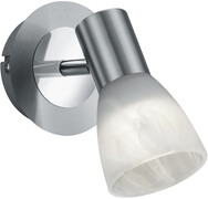 BES LED LED Wandspot - Trion Levino - E14 Fitting - Warm Wit 3000K - Rond - Mat Nikkel - Aluminium