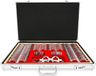StarTech Set testlenzen - Kit voor optometrie - 266 lenzen - Glazen lenzen, metalen frame - Professionele testbril - Fluwelen etui - Zilver/Rood