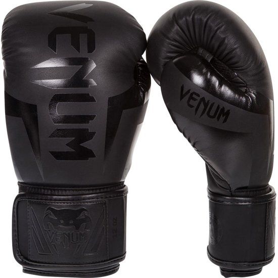 Venum Elite Bokshandschoenen black/black - 10 OZ