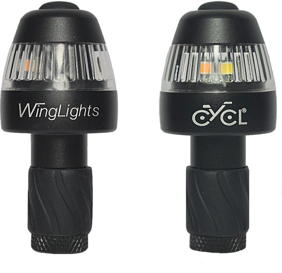 CYCL WingLights360 Fixed - LED Fietsverlichting - Richting Aanwijzer & Zijlichten voor aan Stuur - Zwart
