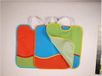 Ti TIN - Set van 3 waterdichte badstof slabbetjes, 28x32 cm