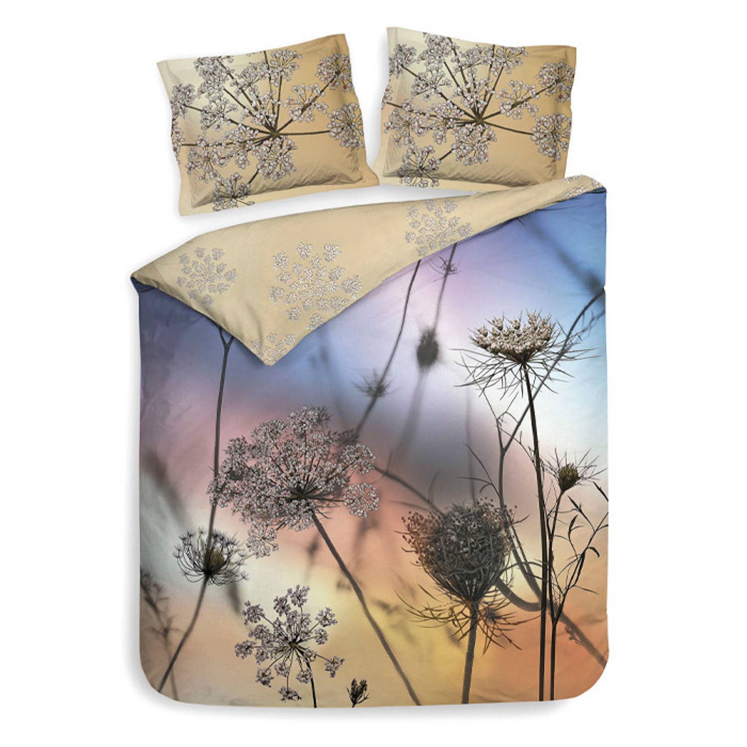 Heckett & Lane dekbedovertrek faith - grijs - lits-jumeaux 240x200/220 cm