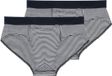HOM Heren slip / onderbroek 2 pack HO1 Simon donkerblauw Gestreept Maat M