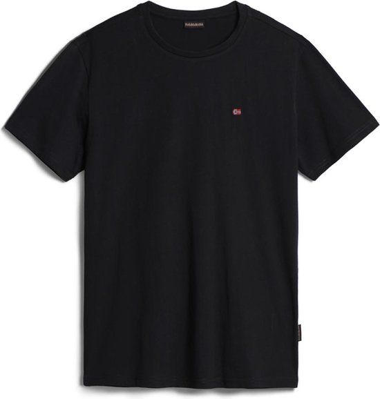 Napapijri Salis T-shirt - Black - Men - Size L - Regular Fit - 100% Cotton - Spring/Summer 2024