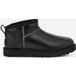 UGG® Classic Ultra Mini Leather Regenerate-laars in Black, Maat 36, Leder