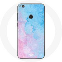 Maniacase Etui voor Huawei P8 Lite 2017 Blauwe Roze Achtergrond
