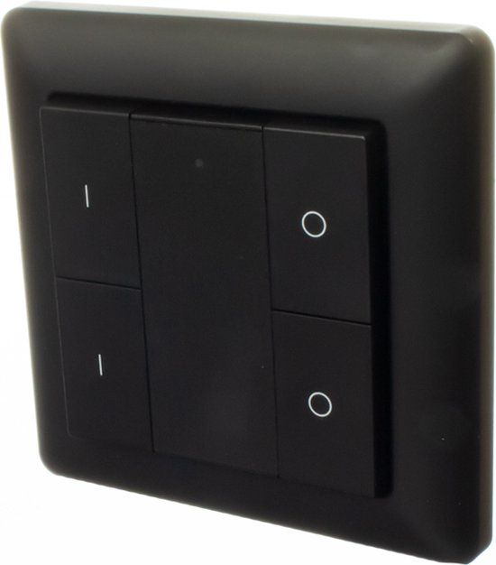 RexTech Draadloze Zigbee Schakelaar - 2 Groepen - Zwart