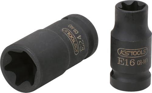 KS Tools 515.0981 3/8" Dopsleutel, Torx-E kracht kort, E6