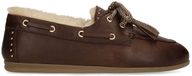 Manfield - Dames - Bruine suède bootschoenen met bontvoering - Maat 37
