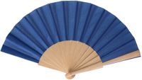 Merkloos Spaanse waaier - blauw - 42 x 23 cm - hout