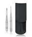 Tweezerman Petite Tweezer Set Petite pincet set met etui, Zwart Wenkbrauwset