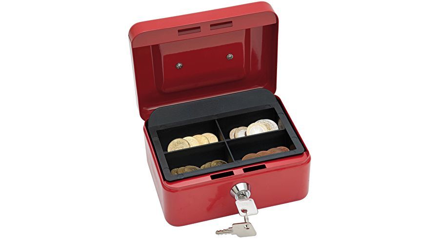 Wedo Cash box - rood - staal - 125 x 115 x 8 cm