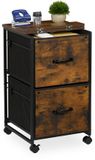 Merkloos Ladeblok met wieltjes - 2 lades - 68x40x40 cm - voor hangmappen