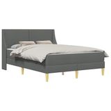 vidaXL Bedframe met matras met hoofdeinde Polyester