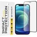 Techsuit Protection d'écran pour Apple iPhone 12 mini, Verre trempé, Colle complète, Noir