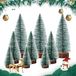 Merkloos / Sans marque Miniature Artificial Christmas Tree - 3 Sizes Green Pine Tree with Snow