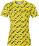 Uhlsport dames sportshirt Progressive 28, kort mouw, katoen, limonengelb
