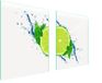 TMK ArtDeko Plaque de protection en verre 85x52cm Citron vert Multicolore