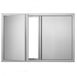 StarTech Latios Buitenkeuken Toegangsdeur - Dubbele RVS Inbouwdeur - 914 x 610 mm