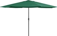 vidaXL Parasol met metalen paal 390 cm groen