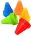 Solidchoice - Kegel de slalom - Matériel d'entraînement - Multicolore - Entraînement sportif - Pour le football et le patinage - 50 pièces