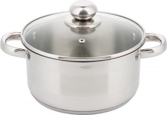 KINGHOFF Top Choice Kookpan - 20 cm - 3 liter - RVS - Met deksel - PFAS-vrij