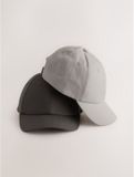 Next - Jongens - Set van 2 baseballpetten van 100% katoen - Grijs