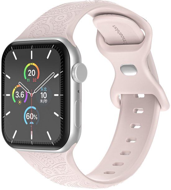imoshion Siliconen Mandala bandje voor Apple Watch 44/45/46/49 mm - Roze