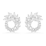 Swarovski Mesmera Creolen, Marquise-Slijpsel, Wit, Rodium Verguld