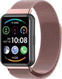 Strap-it Milanees Smartwatch bandje - Geschikt voor Huawei Watch Fit 2 - Rosé pink