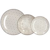 Tognana Porcellane Tognana Madison Collection 18-delig servies voor 6 personen, porselein, bruin
