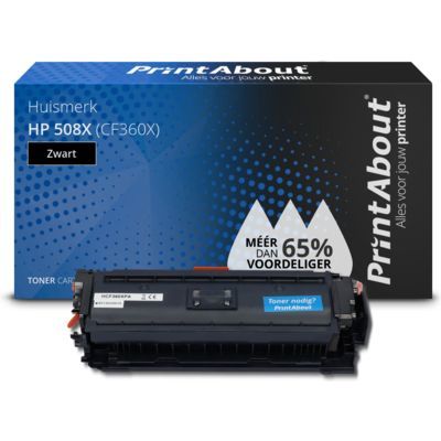 PrintAbout Huismerk HP 508X (CF360X) Toner Zwart | 14.000 Pagina's | Compatibel