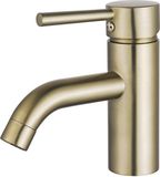 FortiFura Calvi wastafelkraan - opbouw - laag - 1-gats - PVD - geborsteld messing (goud)