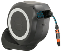 GARDENA RollUp M Wall-Mounted Hose Reel - 20m - Automatic - Black/Blue/Grey