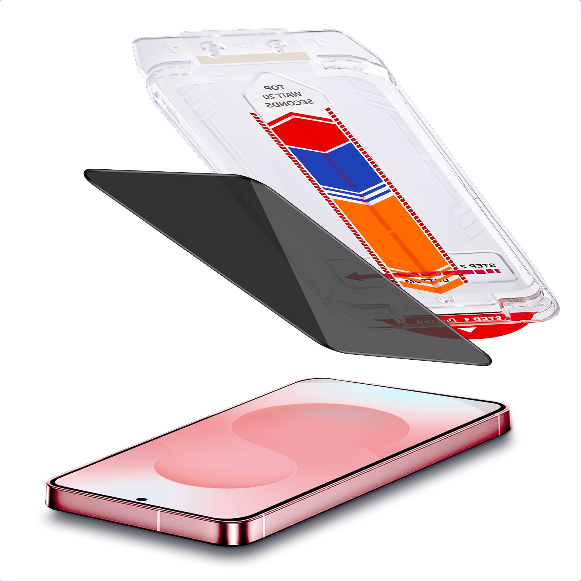 Accezz Gehard Glas Privacy Screenprotector + Applicator Samsung Galaxy S26