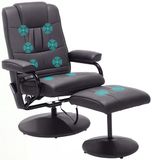 HOMCOM Massagestoel met Voetenbank - Bruin